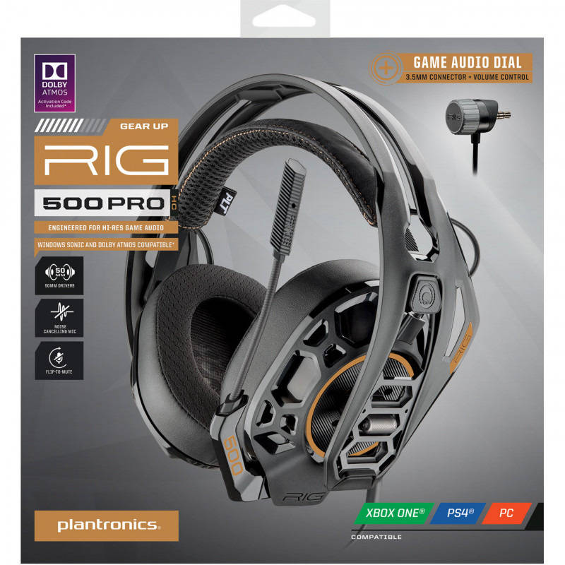 Casti gaming Plantronics Rig 500 PRO HC, Microfon, Metalic - eMAG.ro
