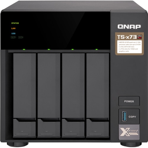 NAS QNAP TS-473 cu procesor AMD RX-421ND quad-core, 2.1 GHz, 4GB