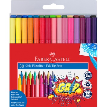 Set 30 Carioci colorate Faber-Castell Grip Set 30 Carioci colorate Faber-Castell Grip