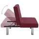 Canapea extensibila vidaXL, rosu, poliester, 16.6 kg