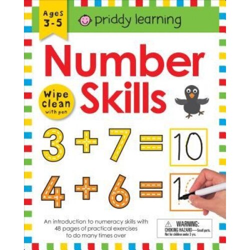 Wipe Clean Workbook: Number Skills (Enclosed Spiral Binding), Roger Priddy (Author)