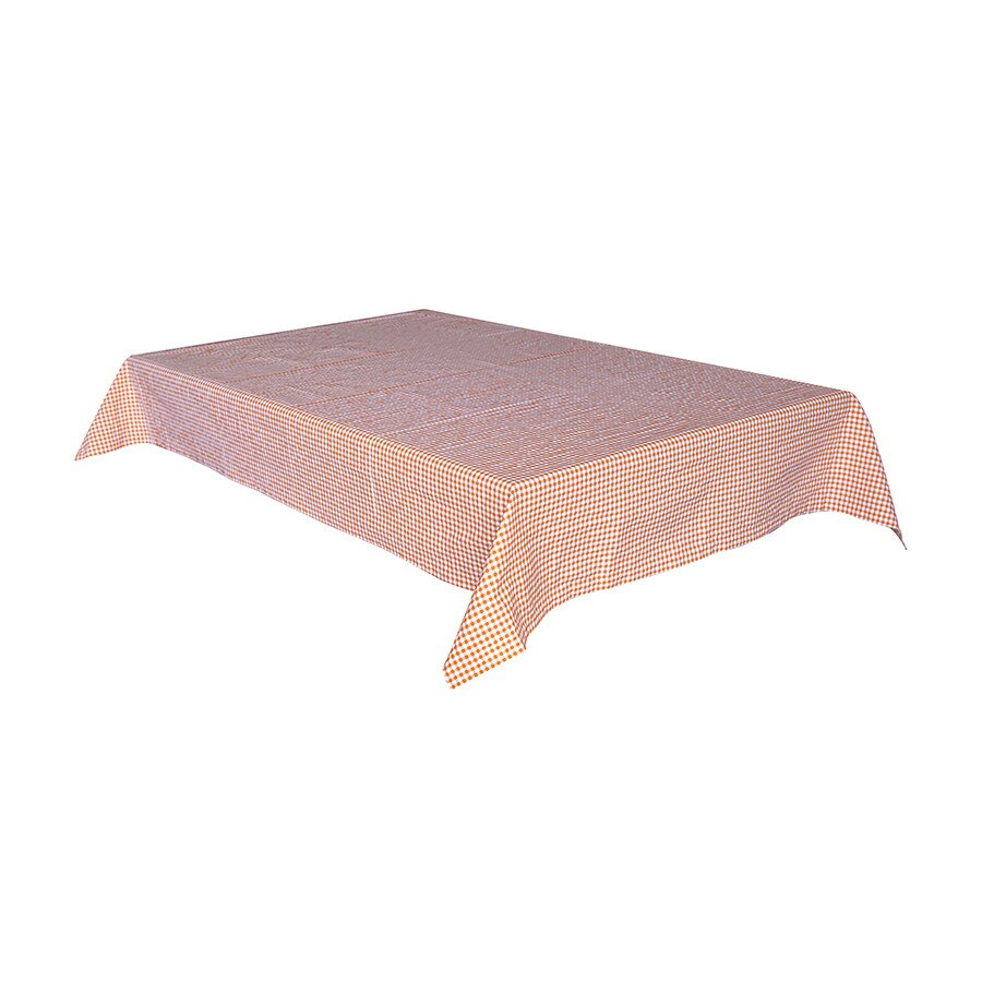 Fata de masa Ibiza, poliester + bumbac, portocaliu + alb, 160 x 120 cm