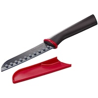 Cutit santoku Tefal Ingenio, ceramic, 13 cm, negru