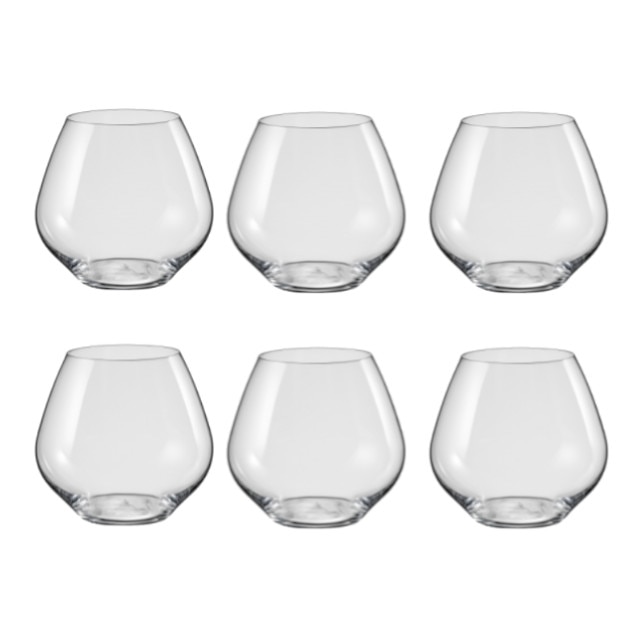 Set 6 pahare BOHEMIA CRISTAL fara picior 340ml