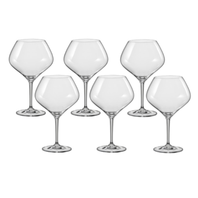 Set 6 pahare BOHEMIA CRISTAL AMOROSO vin rosu 470ml