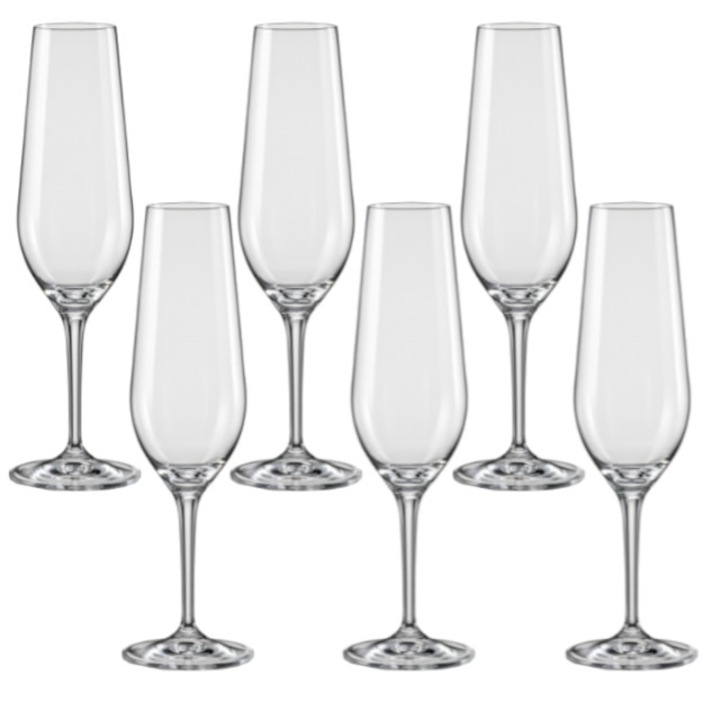 Pahar BOHEMIA CRISTAL AMOROSO sampanie set 6 buc 200ml