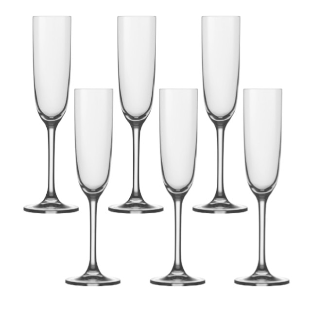 Set 6 pahare BOHEMIA CRISTAL FLAMENCO sampanie 160ml