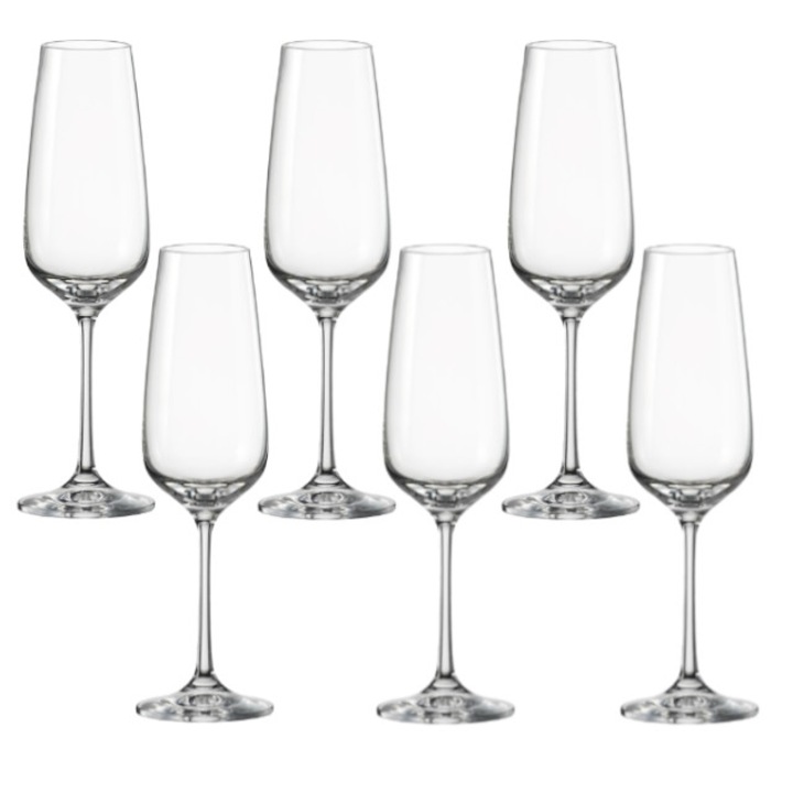 Pahar BOHEMIA CRISTAL GISELLE pentru vin set 6 buc 190ml