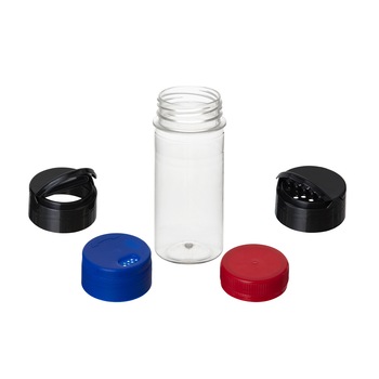 Sticluta plastic 100 ml - diametru 38mm cu capac Sticluta plastic 100 ml - diametru 38mm cu capac