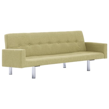 Canapea extensibila, cu 3 locuri, vidaXL, Verde deschis, 184 x 77,5 x (60,5 / 64 / 66,5) cm Canapea extensibila, cu 3 locuri, vidaXL, Verde deschis, 184 x 77,5 x (60,5 / 64 / 66,5) cm