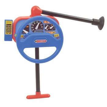 Volan copii cu telefon si chei pentru masina, Casdon, Albastru/Rosu/Negru Volan copii cu telefon si chei pentru masina, Casdon, Albastru/Rosu/Negru