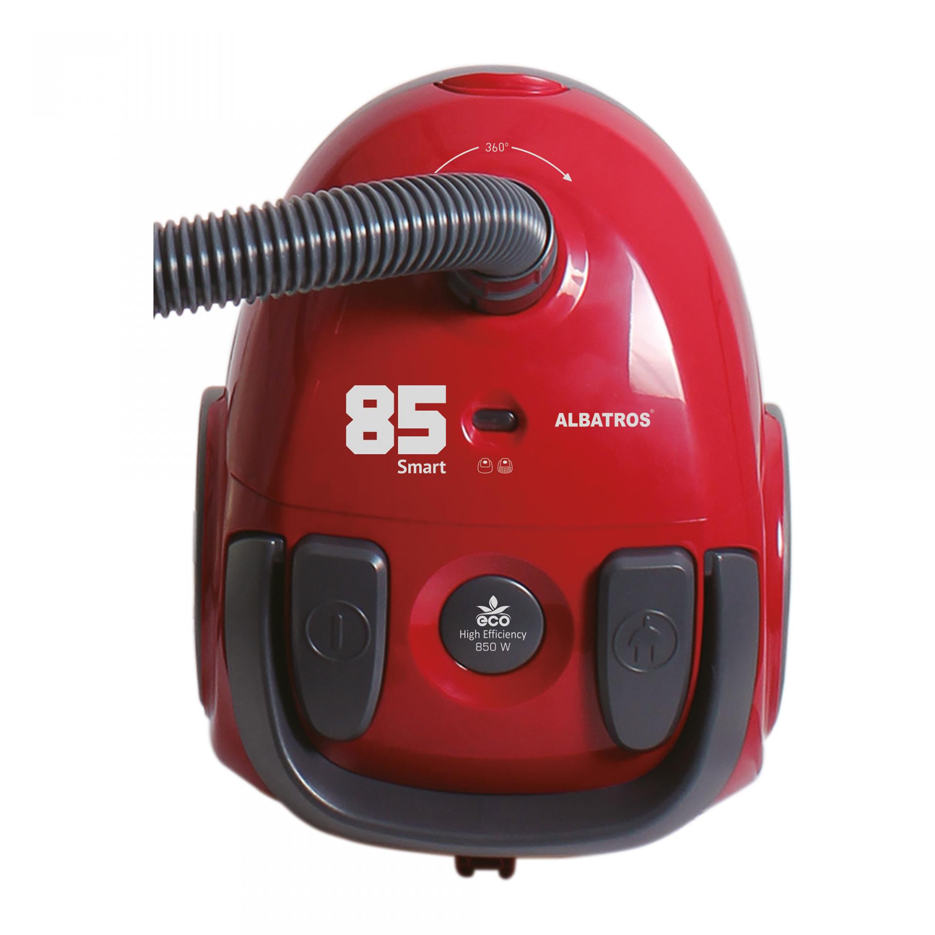 Aspirator cu sac Albatros Smart 85 Eco Red, 580W, 1.8 l, Rosu