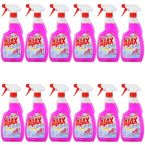 Pachet promo 12 x Ajax geamuri Floral Fiesta, 500 ml