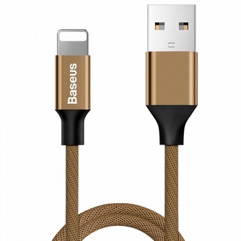 Cablu de date/incarcare, Baseus Yiven Lightning, 2 A 1.2M, Maro Cablu de date/incarcare, Baseus Yiven Lightning, 2 A 1.2M, Maro