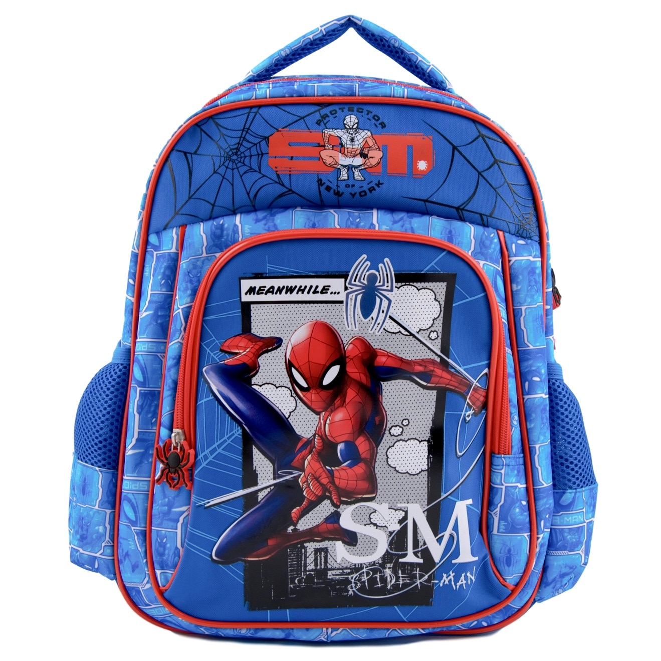 Ghiozdan tip Rucsac pentru Adolescenti-Spiderman Albastru 14