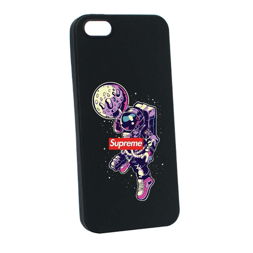 Husa de protectie Supreme, Astronaut pentru Apple iPhone SE / 5S / 5, rezistenta la uzura, anti-alunecare, din silicon Premium, B254