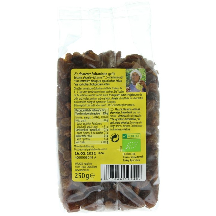 Stafide bio, 250g, Rapunzel