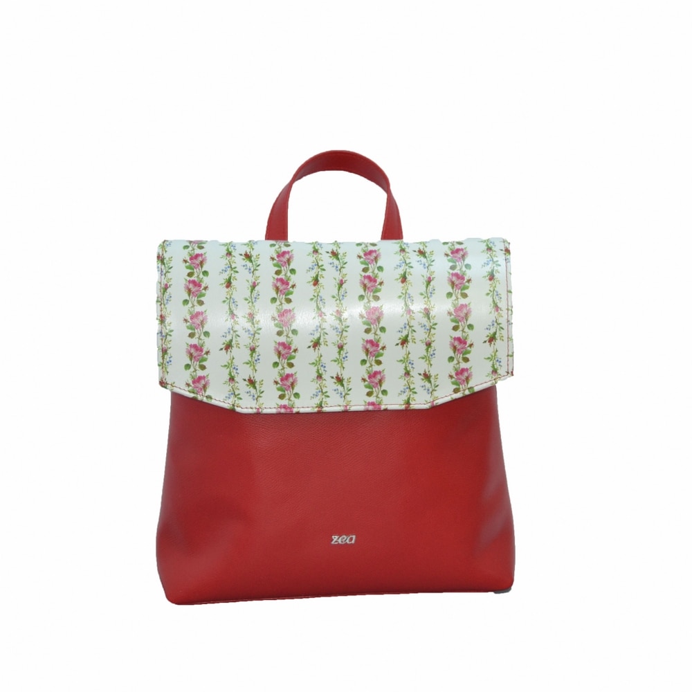 Rucsac dama,Zea,rosu floral