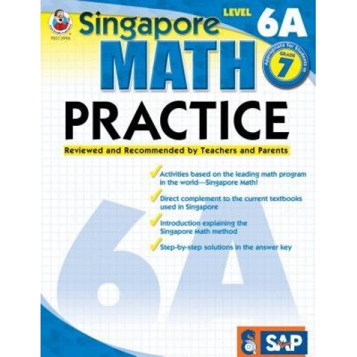 Singapore Math Practice, Level 6A Grade 7, Frank Schaffer Publications (Manufactured by)