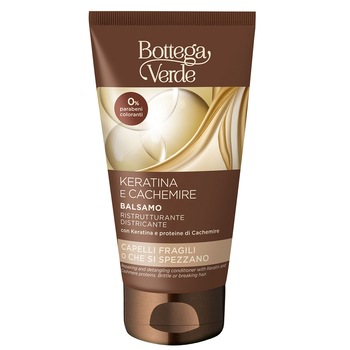 Balsam cu keratina si proteine de casmir - Keratina e Cachemire, 150 ML, Bottega Verde Balsam cu keratina si proteine de casmir - Keratina e Cachemire, 150 ML, Bottega Verde