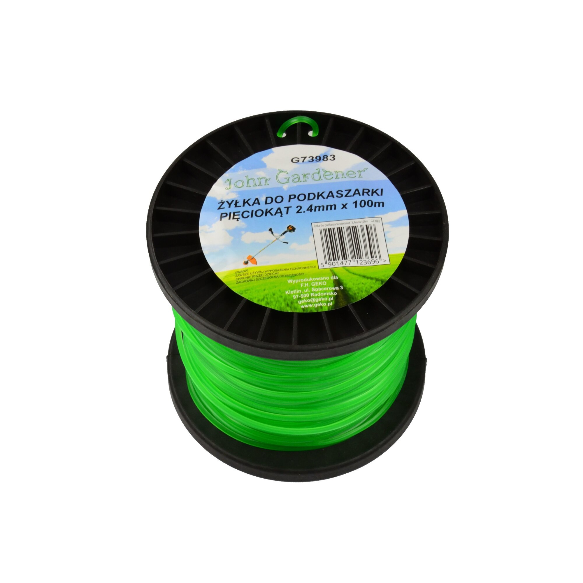Coarda taiere pentru masini de tuns iarba, pentagonala, 2.4mmx100m, GEKO G73983
