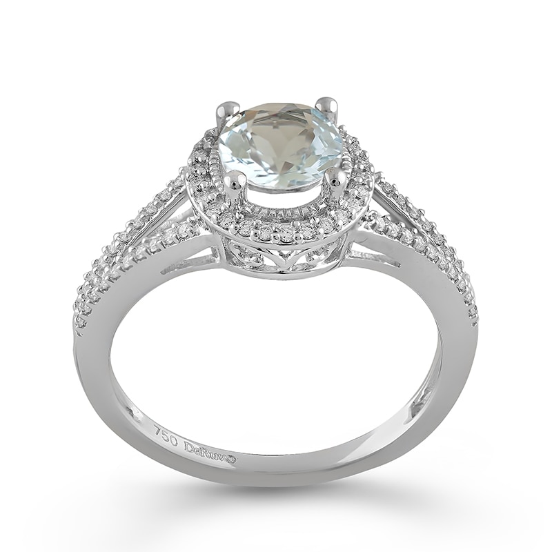Inel Deruvo Aur 18k Diamante, Aquamarin, 52 RCRF00217-AQDW