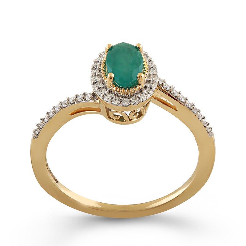 Inel Deruvo Aur 18k Diamante, Smarald, 53 RCRF00192-EMDY