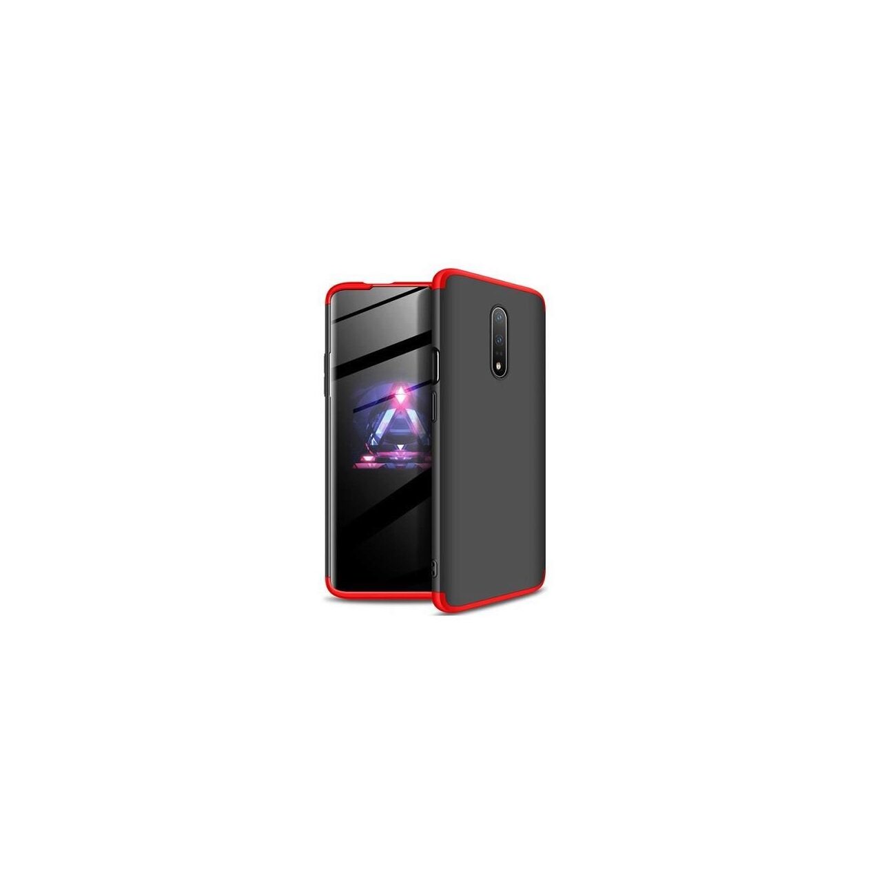 Husa OnePlus 7 - iberry Full Cover Negru/Rosu