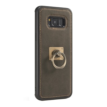 Husa slim piele, cu inel detasabil, back cover, Samsung S8 Plus - CaseME, culoare Maro Coffee Husa slim piele, cu inel detasabil, back cover, Samsung S8 Plus - CaseME, culoare Maro Coffee