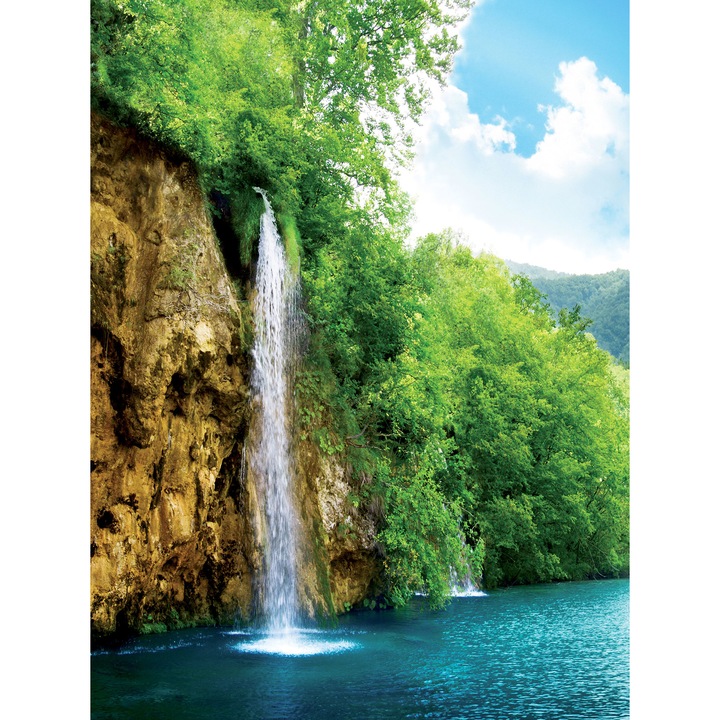 Фототапет DEGRETS 83365 Водопад при езерото, 254x184см