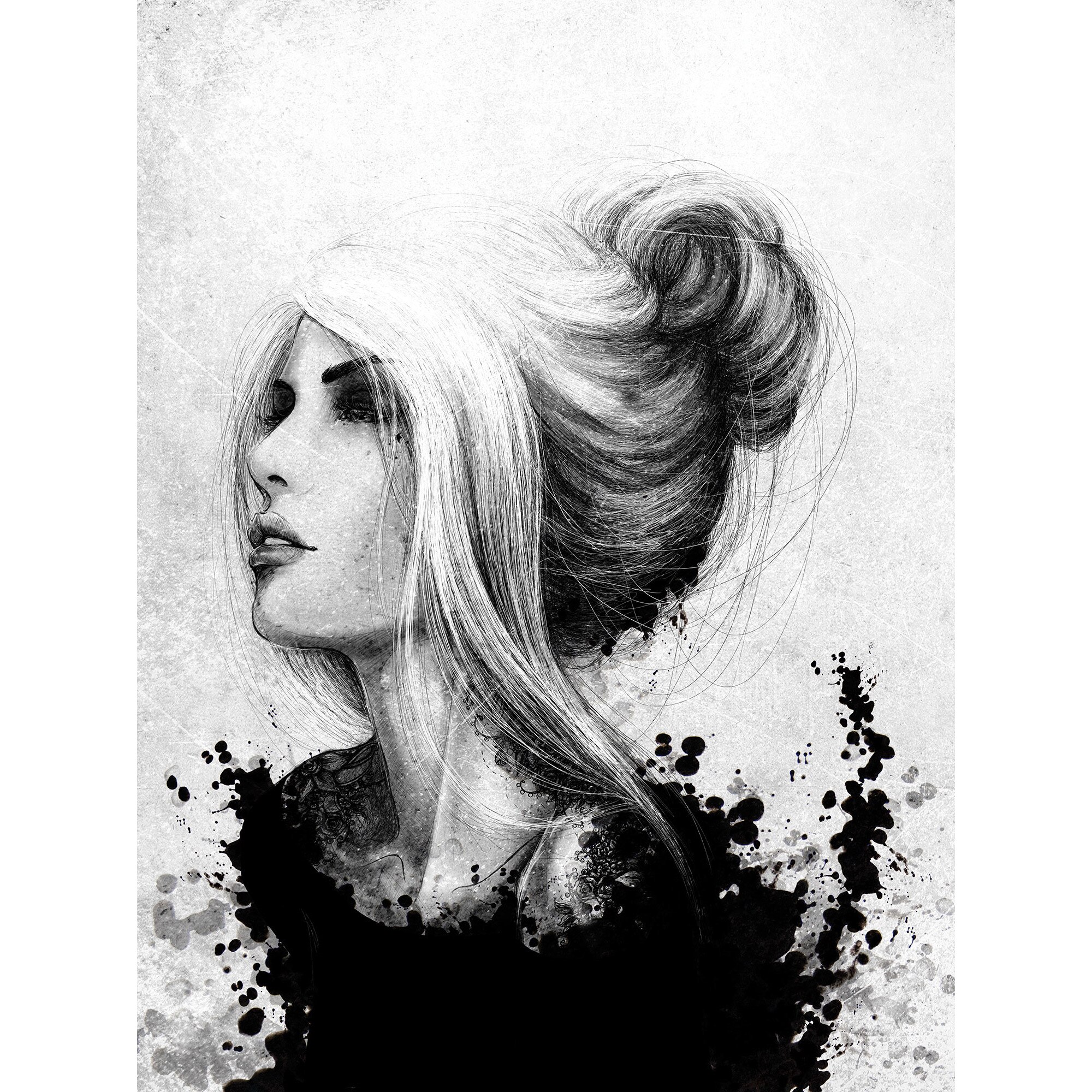 Fototapet DEGRETS 83348 Femeie - alb-negru 254x184cm
