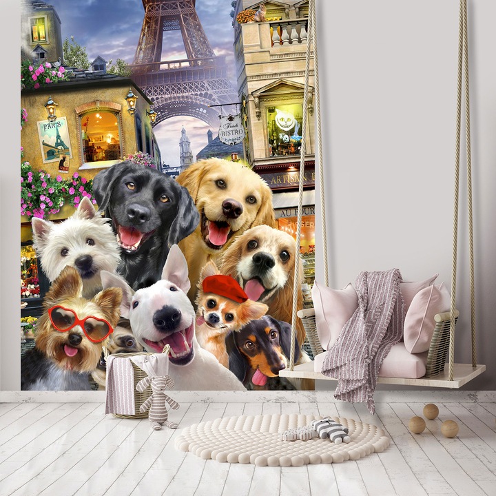 Fototapet DEGRETS 83347 Catelusi - Selfie 2 3D 254x184cm