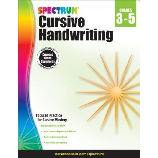 Spectrum Cursive Handwriting, Grades 3 - 5, Spectrum (Author)