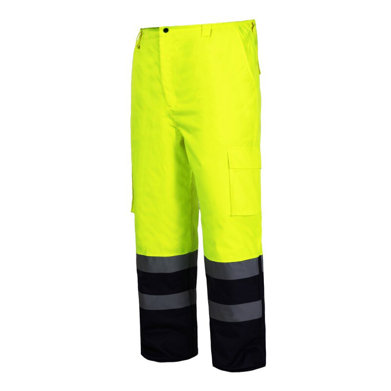 Pantaloni reflectorizanti captusiti, impermeabili, termoizolatori, 6 buzunare, marime 3XL, Verde