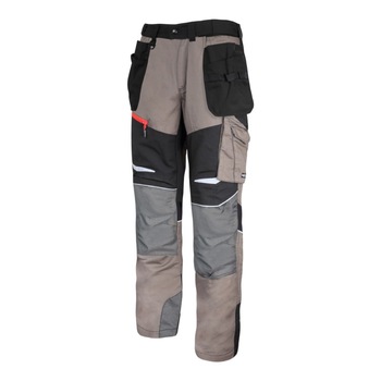 Pantaloni lucru slim-fit confortabili, 13 buzunare, elemente reflectorizante, marime L Pantaloni lucru slim-fit confortabili, 13 buzunare, elemente reflectorizante, marime L