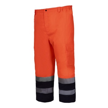 Pantaloni reflectorizanti captusiti, impermeabili, termoizolatori, 6 buzunare, marime 2XL, Portocaliu Pantaloni reflectorizanti captusiti, impermeabili, termoizolatori, 6 buzunare, marime 2XL, Portocaliu