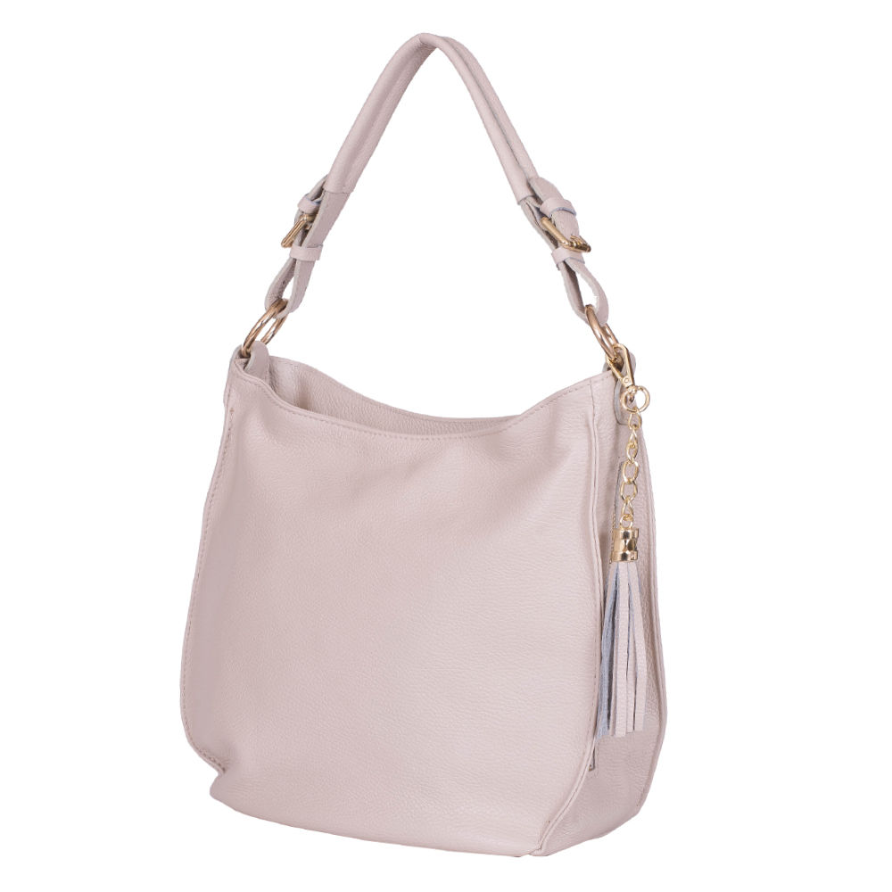 Geanta dama din piele naturala Edina crem