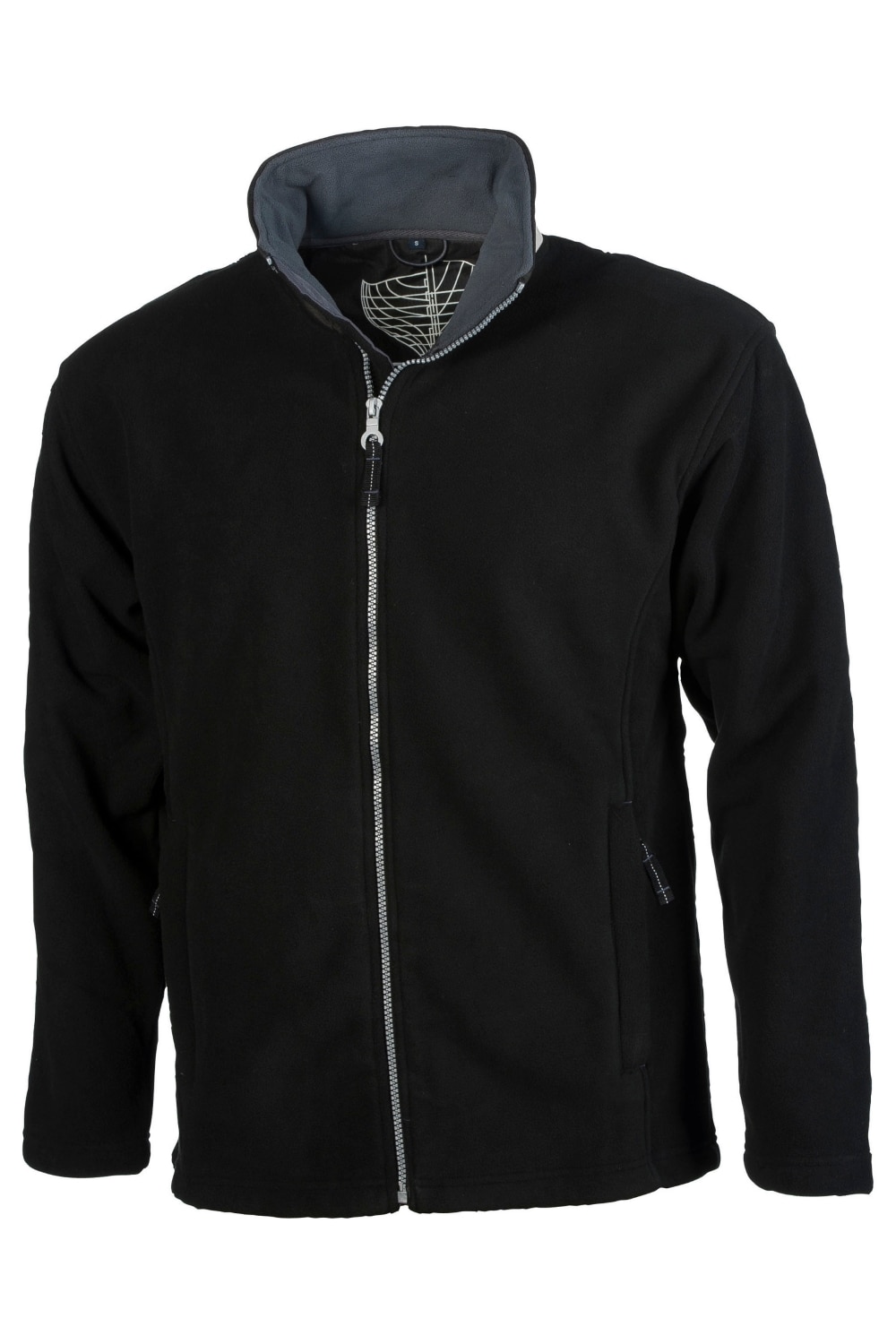 Jacheta unisex polar cu sistem termoizolant, Wayne, Negru/Gri