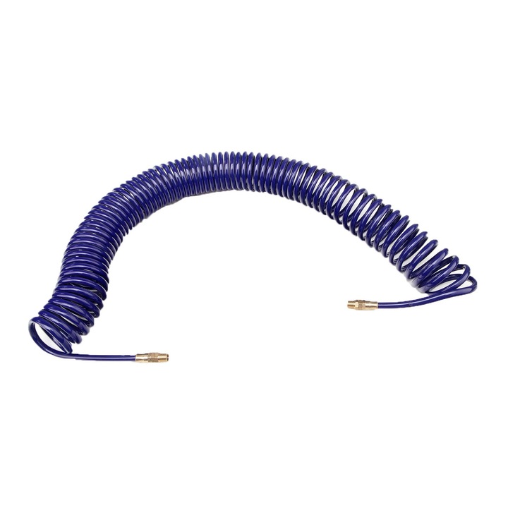 Furtun pentru aer comprimat spiralat, dimensiune 9.5x6.5mm, lungime 7.5m