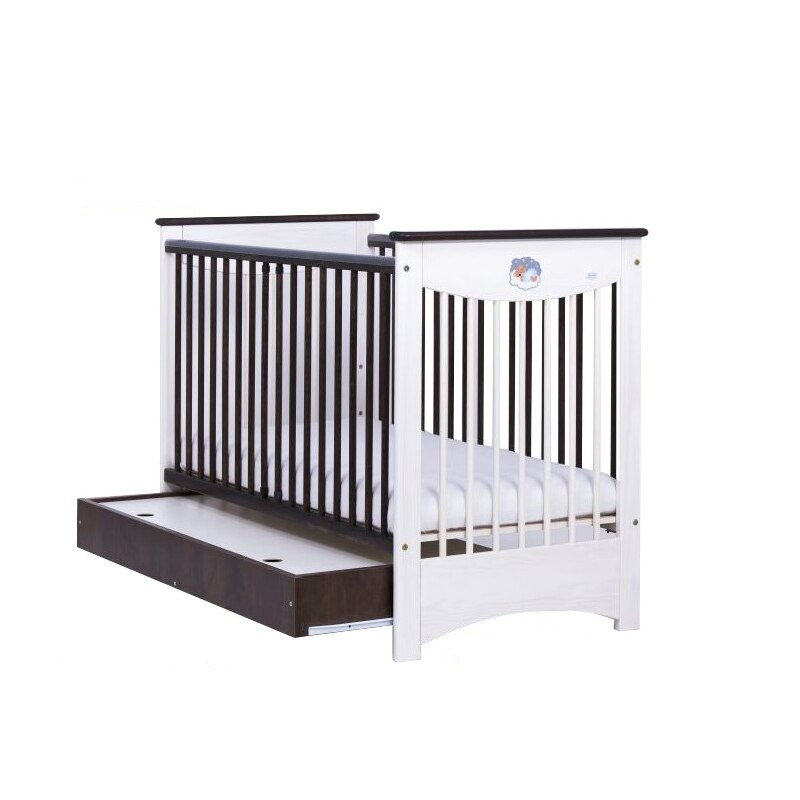 Patut din lemn cu sertar Drewex Mocca 120 x 60 cm MCCA2, Multicolor