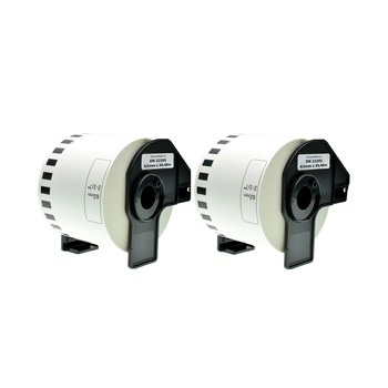 Set 2 Banda/Rola etichete Alb 62mmX30.48 Compatibile Pentru BROTHER DK22205 P-Touch QL1000 1050 1060,560,570,580,650,720 Set 2 Banda/Rola etichete Alb 62mmX30.48 Compatibile Pentru BROTHER DK22205 P-Touch QL1000 1050 1060,560,570,580,650,720