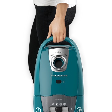 Aspirator cu sac Rowenta Silence Force Home & Car Pro RO7762EA, 450W, 4.5l, Sac Hygiene+, Perie Easy Brush , Albastru