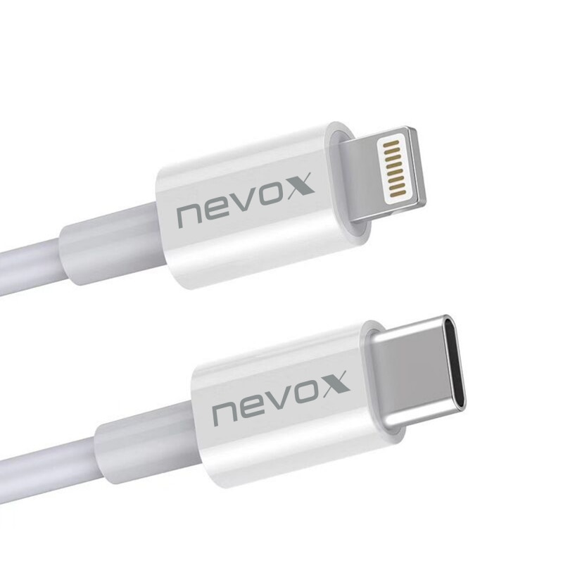 Cablu de date/incarcare Nevox, USB Type-C to Lightning MFI, 1m, White