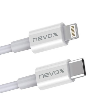 Cablu de date/incarcare Nevox, USB Type-C to Lightning MFI, 1m, White Cablu de date/incarcare Nevox, USB Type-C to Lightning MFI, 1m, White
