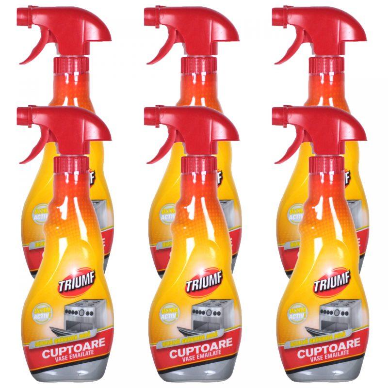 Pachet 6x Solutie pentru cuptoare vase emailate Triumf, 500 mililitri