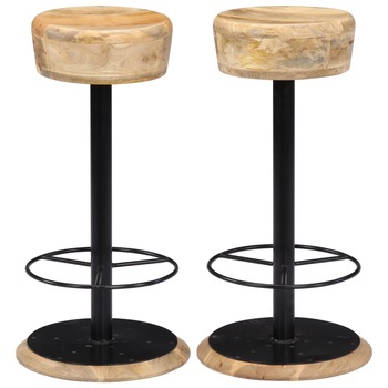 Set scaune de bar, 2 buc, lemn masiv de mango 247832 38 x 38 x 76 cm Set scaune de bar, 2 buc, lemn masiv de mango 247832 38 x 38 x 76 cm