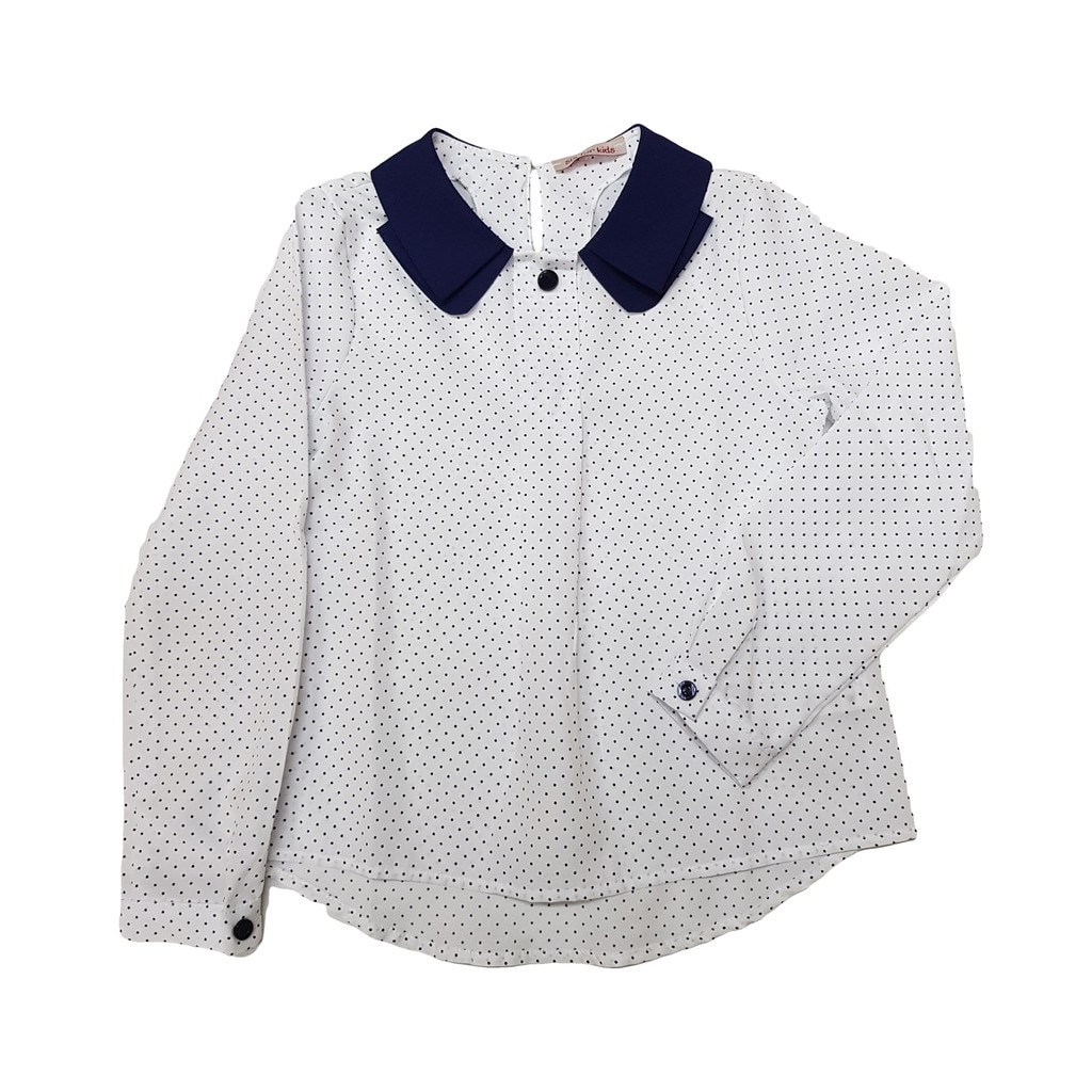 Camasa ZENOVIA ML, alb buline contrast