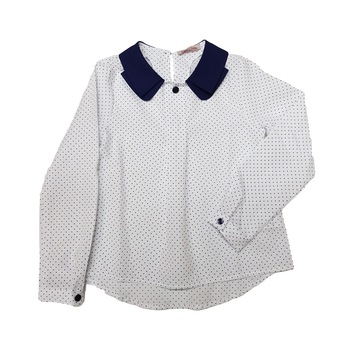 Camasa ZENOVIA ML, alb buline contrast Camasa ZENOVIA ML, alb buline contrast
