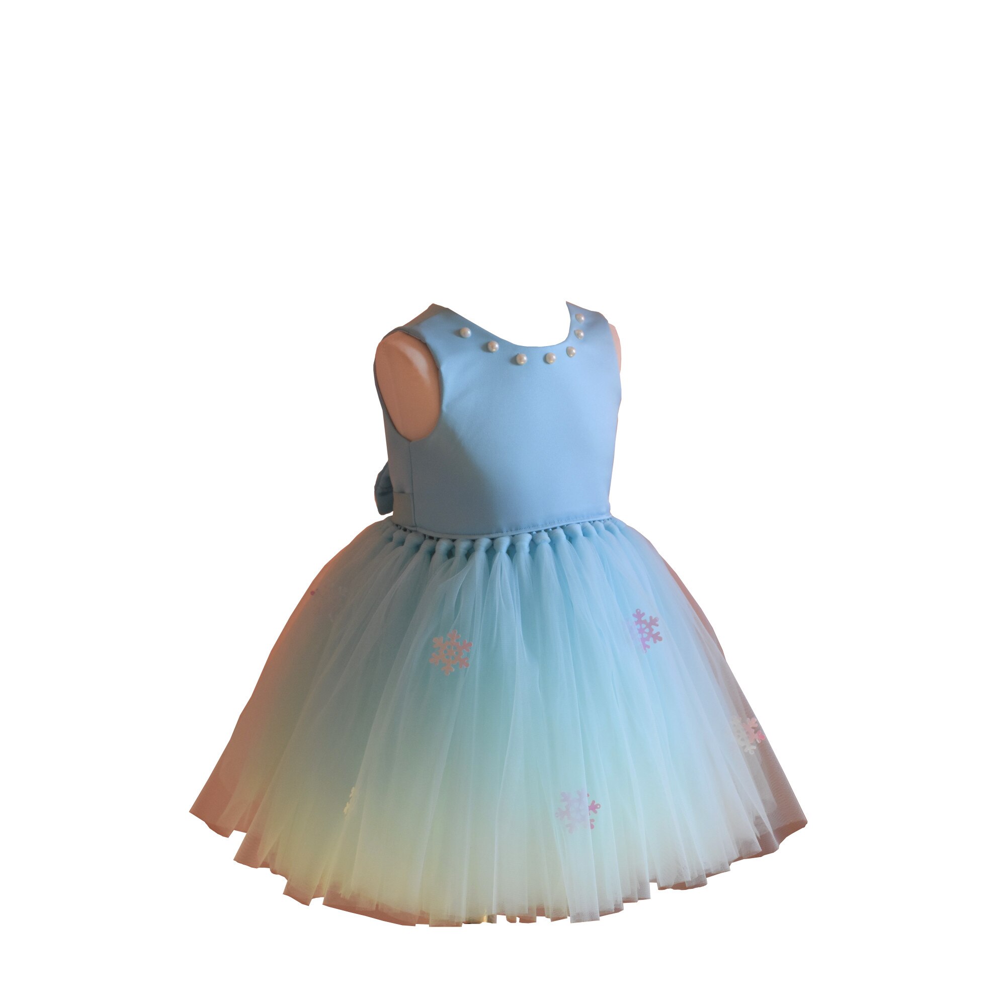 Rochita tutu Elsa, Frozen, Anastasia, tulle, tafta, bumbac, Blue/Turqoise