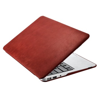 Husa din piele naturala tip carcasa, Macbook Air 11 inch - iCarer Vintage , culoare Rosie Husa din piele naturala tip carcasa, Macbook Air 11 inch - iCarer Vintage , culoare Rosie